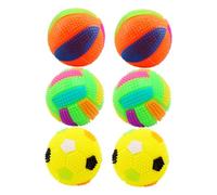 ERINGOGO 6pcs Luminous Dog Ball with Sound Interactive Chew Balls for Pets Bright Color Squeaky Play to Stimulate Curiosity and Strengthen Bond Between You and Your Dog Random Color