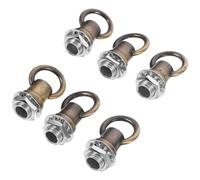 ERINGOGO 6pcs M10 Threaded Hanging Light Hooks with Nut, Antique Copper Ceiling Hooks for Pendant Lights and Chandeliers, Heavy-duty Lamp Hanging Loops for DIY Lighting Fixtures