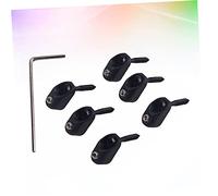 ERINGOGO 6pcs Metal Locking Nut Set for Headless Electric Bass Guitar with Wrench and Mounting Screws Corrosive Replacement Parts for Secure String Locking