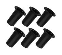 ERINGOGO 6pcs Microphone Stand Tabletop Holder Black Plastic Mic Storage Rack for Desk Use Non Slip Base Durable and Compact Design