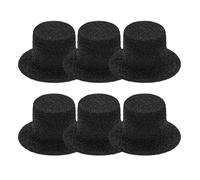 ERINGOGO 6pcs Miniature Top Hat Lightweight Cloth Small Hats for DIY Crafts Snowman Decoration Doll Accessories Comfortable for Creative Fun