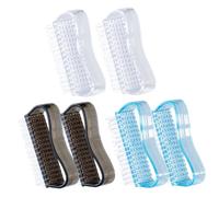 ERINGOGO 6pcs Nail Cleaning Brushes Material Fingernail Scrub Tools Transparent Colors for Nail Care and Hygiene