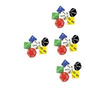 ERINGOGO 6Pcs Numbered Dice Set for Board Games Multi-Sided Plastic Dice with Large Numbers Party Game Accessories for Birthday