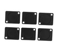 ERINGOGO 6pcs Panel-mount Xlr Cover Zinc Metal Speaker Wire Connectors Rack Mount Plate Black Protection for Connectors Organization Enhancement Suitable for Audio Mounting and Wall Panels