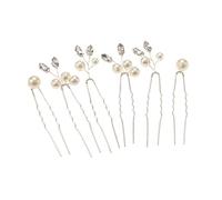 ERINGOGO 6pcs Pearl Hair Pins for Brides Elegant Wedding Headpiece Accessories for Women U Shaped Design for Updos for Formal and Informal Occasions