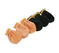 ERINGOGO 6pcs Piano Pedal Covers Foot Pads Scratch Prevent Protective Covers for Electric Piano Pedals Including Dark Green and Beige Random Color