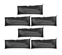 ERINGOGO 6pcs Pu Leather Microphone Zipper Storage Bag Portable Handheld Mic Pouch Dustproof Carrying Case for Travel and Stage Use in Black