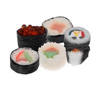 ERINGOGO 6pcs Realistic Sushi Food Model for Home Decor Events Miniature Japanese Sushi Display Accessories Sturdy Easy to Clean for Restaurants Japanese Culture Fans