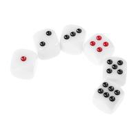 ERINGOGO 6pcs Resin Single Sided Game Dice Portable Dice for Party Accessories Gambling Board Games and Educational Use for Fun Gatherings and Teaching Tools