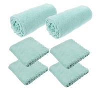 ERINGOGO 6Pcs Reusable Coral Fleece Face Towels Small Makeup Remover Cloths Soft Absorbent No Shedding No Fading for Home Bathroom Skincare