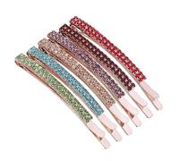 ERINGOGO 6pcs Rhinestone Hair Clips Set for Women Elegant Crystal Hair Barrettes with Assorted Colours for Weddings and Christmas Assorted style