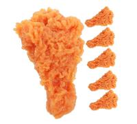 ERINGOGO 6pcs Simulated Fried Chicken Legs Fake Food Decor Wear Resistant Drumstick Models for Kitchen Display Teaching Props Home Party Decoration