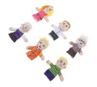 ERINGOGO 6pcs Soft Plush Family Finger Puppet Set Educational Interactive Hand Puppets for Story Playtime Learning Party Favors