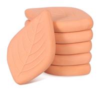 ERINGOGO 6pcs Terracotta Leaf Shape Sugar Saver Natural Brown Sugar Softener Reusable Keeper for Home Food Storage Baking Aid