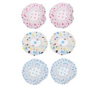 ERINGOGO 6Pcs Thickened Bathing Hats Reusable Hair Care Caps with Dots Portable Lightweight Shower Caps for Short to Hair Travel Friendly Spa Bonnet