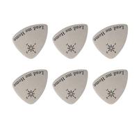ERINGOGO 6pcs Titanium Steel Guitar Picks Set Portable Silver Guitar Plectrums Practical Musical Picks Supplies for Playing and Performance