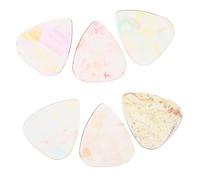 ERINGOGO 6pcs Transparent Guitar Picks Folk Style Durable Bass Ukulele Finger Plectrums Smooth Surface Comfortable Grip for Acoustic Electric Guitar