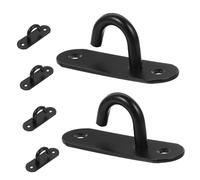 ERINGOGO 6pcs Wall Stand for Resistance Bands Wall Mount Resistance Band Anchors for Home Gym Black