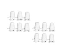 ERINGOGO 6Pcs White Clockwork Walking Robot Mechanism DIY Replacement Parts for Clay and Snowflake Putty Crafts, Mini Wind-Up Movement Accessories for Creative Play