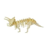 ERINGOGO 6pcs Wooden Dinosaur Puzzle Educational Jigsaw Preschool Learning Eye-hand Coordination Development with Tyrannosaurus Stegosaurus Triceratops Hadrosaur