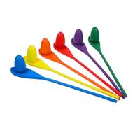 ERINGOGO 6pcs Wooden Egg Spoon Race Game for Adults Sensory Integration Training for Birthday Parties Family Picnic Relay Race and Outdoor Activities