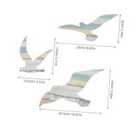 ERINGOGO 6pcs Wooden Seagull Wall Art Coastal Beach Decor DIY Mediterranean Bird Hanging Ornament for Living Nautical Seaside Home Decoration