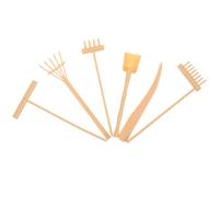 ERINGOGO 6pcs Yellow Zen Garden Rake Set for Desk Sand Tray Tools Plastic Rake Crafts Meditation Sand Accessories for Desktop Sandbox Play