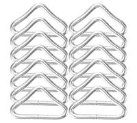 ERINGOGO 72pcs Galvanized Steel Triangle Buckle Attachment Trampoline Repair Kit Metal V-rings Replacement for S Trampoline Mat Quick-connect Accessories