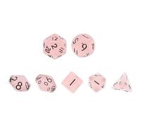 ERINGOGO 7pcs 10mm Mini Luminous Multi-sided Dice Set, Creative Glow-in-the-dark Dice Game Props for Party and Board Games, Pink and Night Green Colors