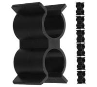 ERINGOGO 7PCS Double Port Clamps for Panel Shelf Support Black Nylon for Boats and Rvs Reduces Vibrations