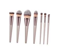 ERINGOGO 7Pcs Eyeshadow Makeup Brush Set Premium Nylon Fiber High-end Handle Eye Cosmetic Brushes Gold for Precise Blending and Application