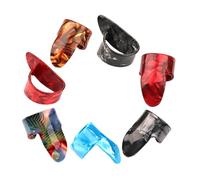 ERINGOGO 7Pcs Plastic Finger Picks Set for Guitar Ukulele Bass Durable Thumb Picks for Playing for Beginners and Professionals Musical Accessory
