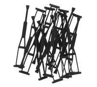 ERINGOGO 8 Pairs Miniature Plastic Crutches for Bjd Dolls Dollhouse Accessories Lightweight Walking Stick Props for Pretend Play Hospital Scene and Action Figure Dioramas