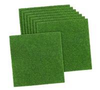 ERINGOGO 8 Pcs Artificial Moss Plastic Faux Grass Rug for Dollhouse Decor Micro Landscape Craft Simulation Potted Plant Decoration