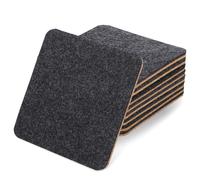 ERINGOGO 8 Pcs Double-sided Square Coasters Felt and Cork Absorbent Cup Mats Heat Resistant Drink Coasters for Home Office Coffee Shop Table Protection