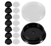 ERINGOGO 8 Pcs Portable Plastic Jars for Nail Glitter Storage Refillable Small Containers for DIY Nail Decorations User-friendly Travel-friendly Crafting