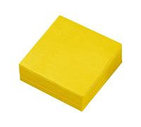 ERINGOGO 80pcs Bright Yellow Disposable Paper Napkins for Birthday Party Table Decor Soft Thickened Napkins for All Ages Elegant Party Decoration and Multipurpose Use
