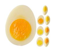 ERINGOGO 8Pcs Artificial Boiled Egg Models Fake Food Props Realistic Kitchen Display Decor for Themed Parties and Marketing Campaigns