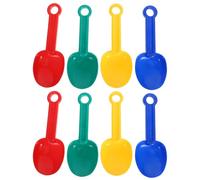 ERINGOGO 8Pcs Beach Shovels Sand Play Plastic Shovels for Sand Scoop Set in Red Yellow Blue Green for Outdoor Sandpit and Water Play