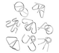 ERINGOGO 8pcs Brain Teaser Puzzle Unlock Interlock Puzzles for Adults Metal Logic Game for Family Fun Party Favors Mind Exercise Develop Critical Thinking Problem Solving Skills