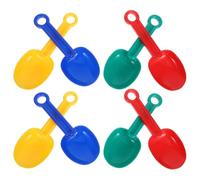 ERINGOGO 8Pcs Candy Color Plastic Shovels Set for Beach Sand Digging Mini Lightweight Sand Scoops in Red Yellow Blue Green for Outdoor Play