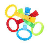 ERINGOGO 8pcs Colorful Crib Pull Rings Lightweight Nursery Bed Stand Up Rings for Walking Training and Confidence Building