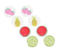 ERINGOGO 8pcs Cooling Ice Eye Masks Pvc Gel Ice Pads Reusable Cold Eye Covers for Sleep Relief Office and Outdoor Use Decorative Fruit Patterns