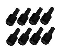 ERINGOGO 8pcs Empty Nail Polish Bottles Frosted Round Glass Nail Polish Bottles for Gel Storage Brush