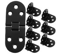 ERINGOGO 8pcs Folding Furniture Hinges Folding Table Tray Hinge Furniture Cabinet Door Round Edge Heavy-Duty Flip Black Zinc Alloy