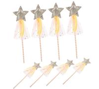 ERINGOGO 8pcs Glitter Fairy Wands for Little Lightweight Princess Star Wands with Sparkly Design for Birthday Parties Stage Performances Dress Up and Role Play Fun