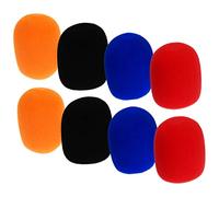 ERINGOGO 8pcs Handheld Mic Thick Microphone Windscreen Sponge for Ktv Stage Performance Interviews Easy to Wash Sanitary