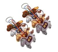 ERINGOGO 8pcs Horse Plush Bag Charms Soft Kawaii Hanging Ornaments for Backpack Car Keys Home Decor Lightweight Portable Success Horse Motif Travel and Daily Use