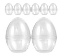 ERINGOGO 8pcs Jumbo Plastic Easter Egg Hanging Decorations Fillable Egg Ball Ornament for Party Favor Box Spring Theme Decor for Home Tree Craft