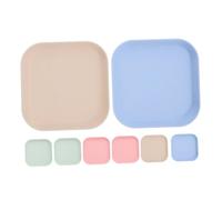 ERINGOGO 8pcs Kitten Shallow Feeding Bowls for Small Cats and Short Legged Pets Wide Cat Food Plates with Design Dishwasher Safe Cute Pet Water and Food Bowls